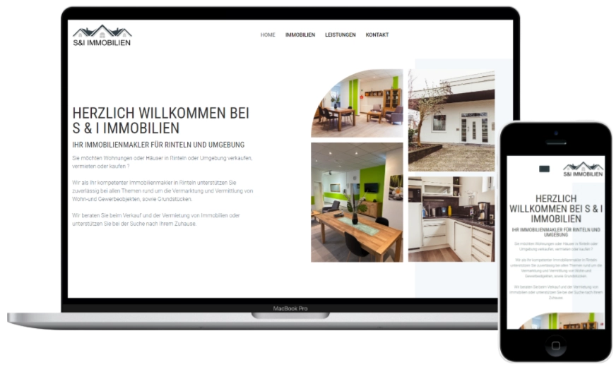 Website für S&I Immobilien aus Rinteln