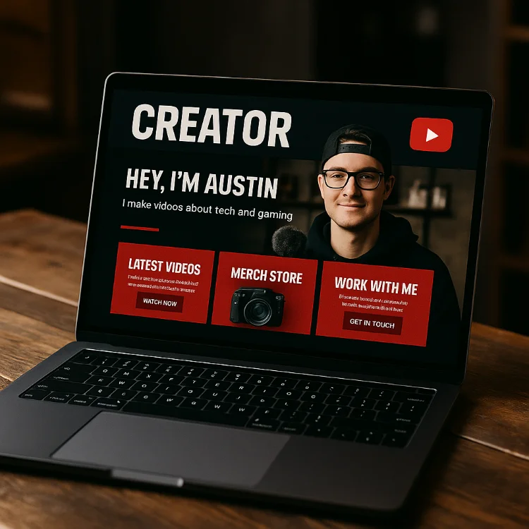 Website für Content Creator und YouTuber