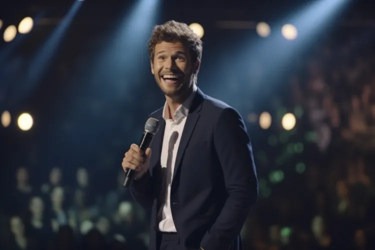 comedian on stage